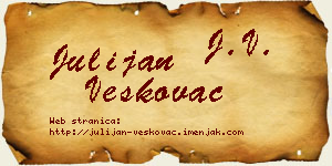 Julijan Veškovac vizit kartica